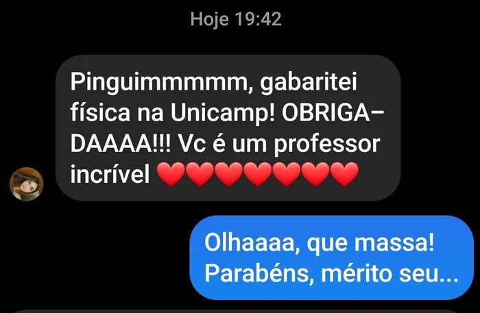 Print de aprovação — gabarito UNICAMP