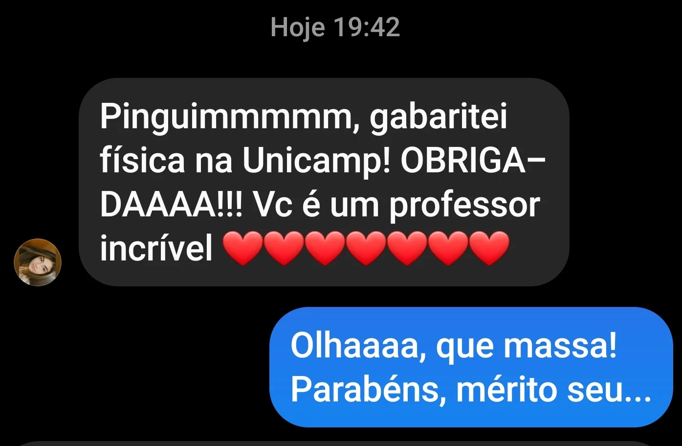 Print de aprovação — gabaritei UNICAMP